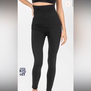 High-Waist Postpartum Black Shapewear Leggings